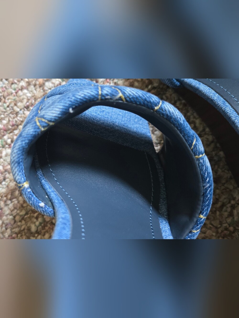Coach Quilted Denim Heel Womens Size 7 - Picture 9 of 10